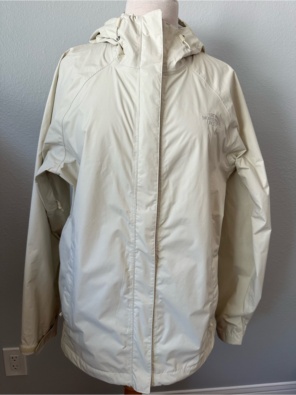 The North Face Women's Cream Waterproof Hooded Jacket